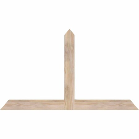 Ekena Millwork Portland Smooth Timber Gable Bracket, Douglas Fir, 48"W x 28"H x 1 1/2"D x 3 1/2"F, 14/12 Pitch GBW048X28X0204POR00SDF